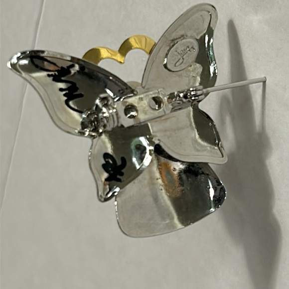 Vintage 94 Jane Pin/brooch Angel of Love Pearl Silver and Gold Signed - Picture 8 of 13